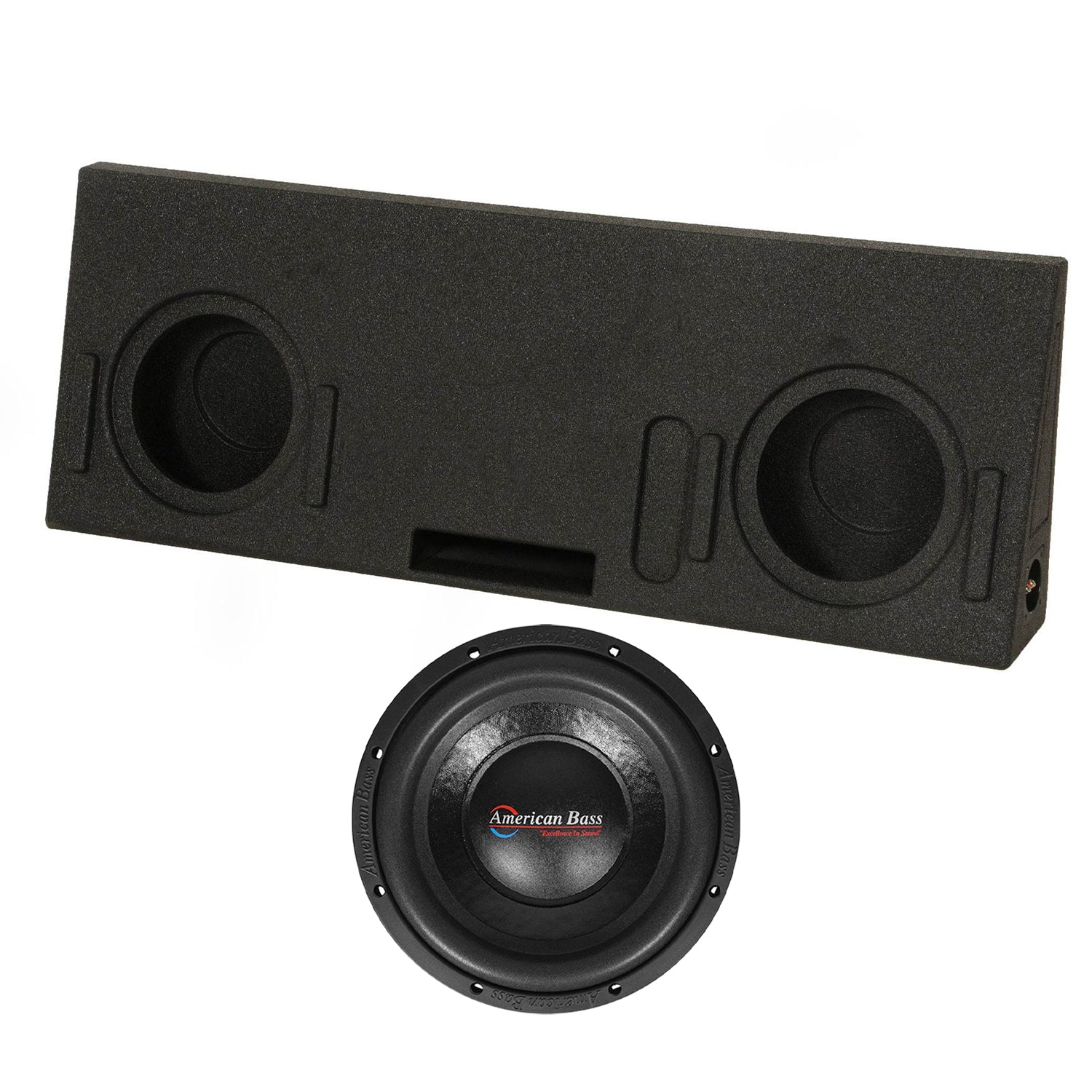 American Bass XO 1044 10 Inch 600 Watt Subwoofer Speaker with Tundra Enclosure - VMInnovations