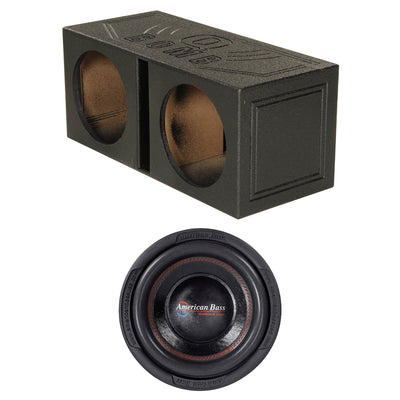 American Bass XR 12 D4 12 Inch 2400 Watt Subwoofer Speaker with Dual Enclosure Box - VMInnovations