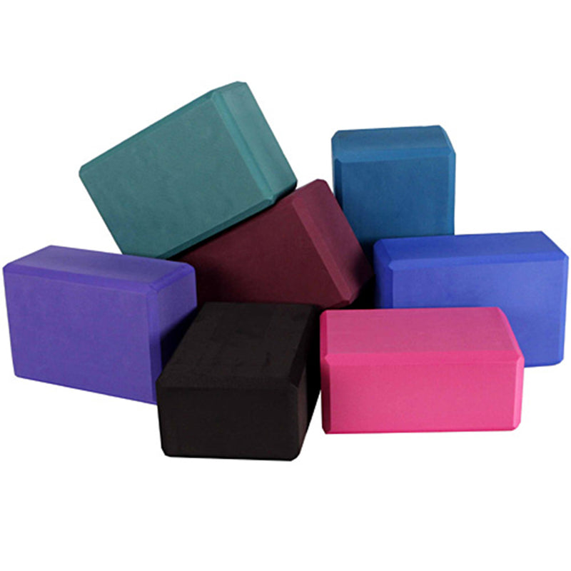 Yoga Accessories Foam 4 Inch Thick Lightweight Rectangular Yoga Block, Purple