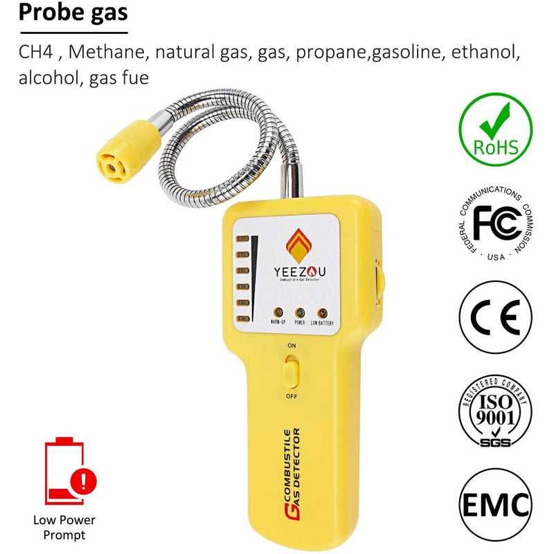 Techamor Y201 Portable Battery Operated Methane Combustible Gas Detector Device