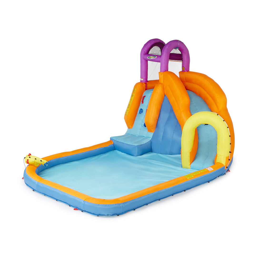 Magic Time International Mega Tornado Water Park & COMFY FLOATS Float, Blue 2 Pk - VMInnovations