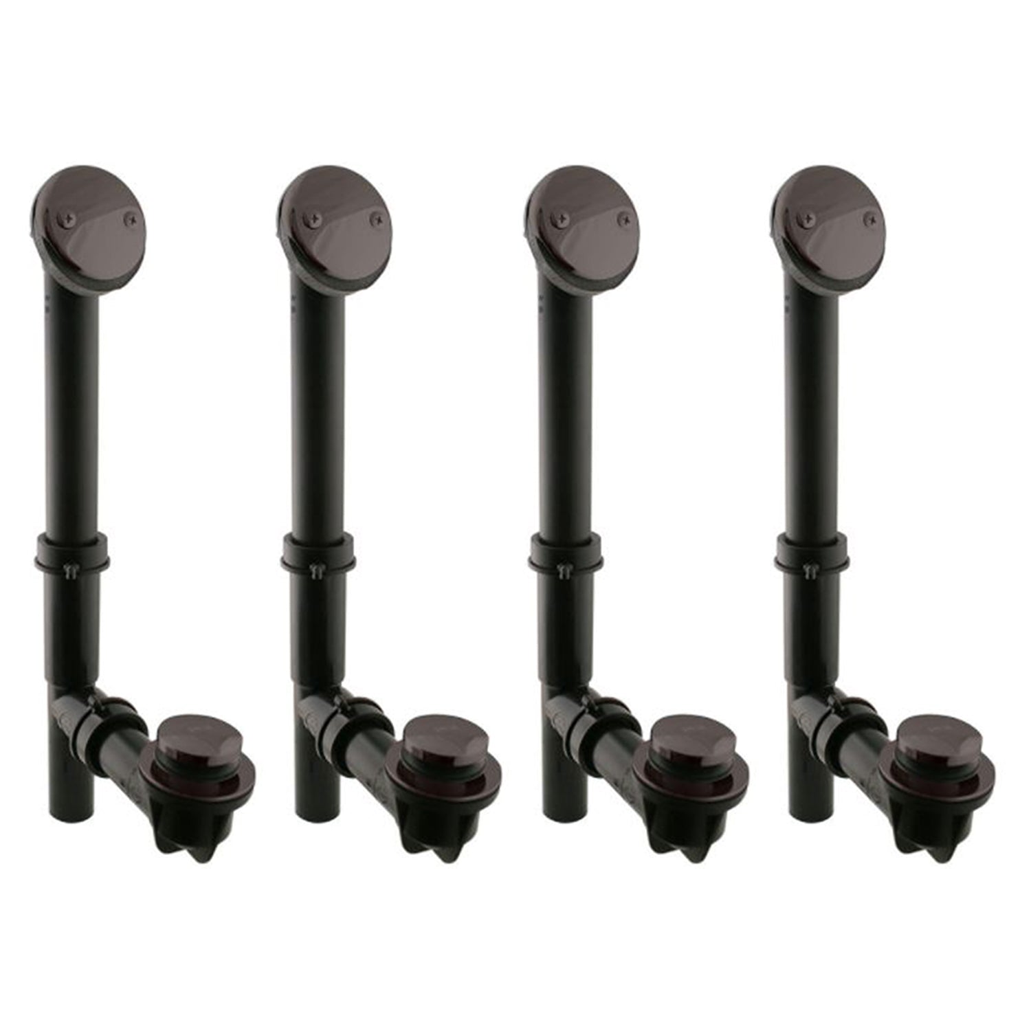 Westbrass Y593144-12 1.5 Inch Tip Toe Bath Waste Drain Kit, Bronze (4 Pack)