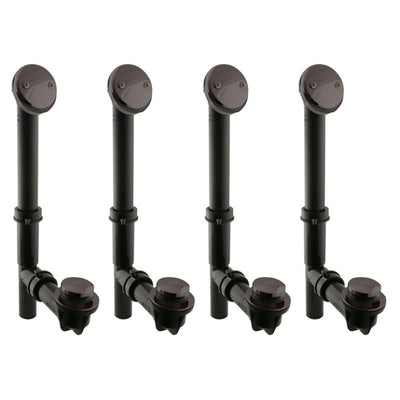 Westbrass Y593144-12 1.5 Inch Tip Toe Bath Waste Drain Kit, Bronze (4 Pack)