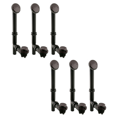 Westbrass Y593144-12 1.5 Inch Tip Toe Bath Waste Drain Kit, Bronze (6 Pack)