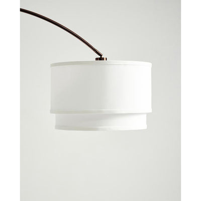 Brightech Mason Arc Floor Lamp with Hanging Drum Shade & LED Light Bulb, Bronze