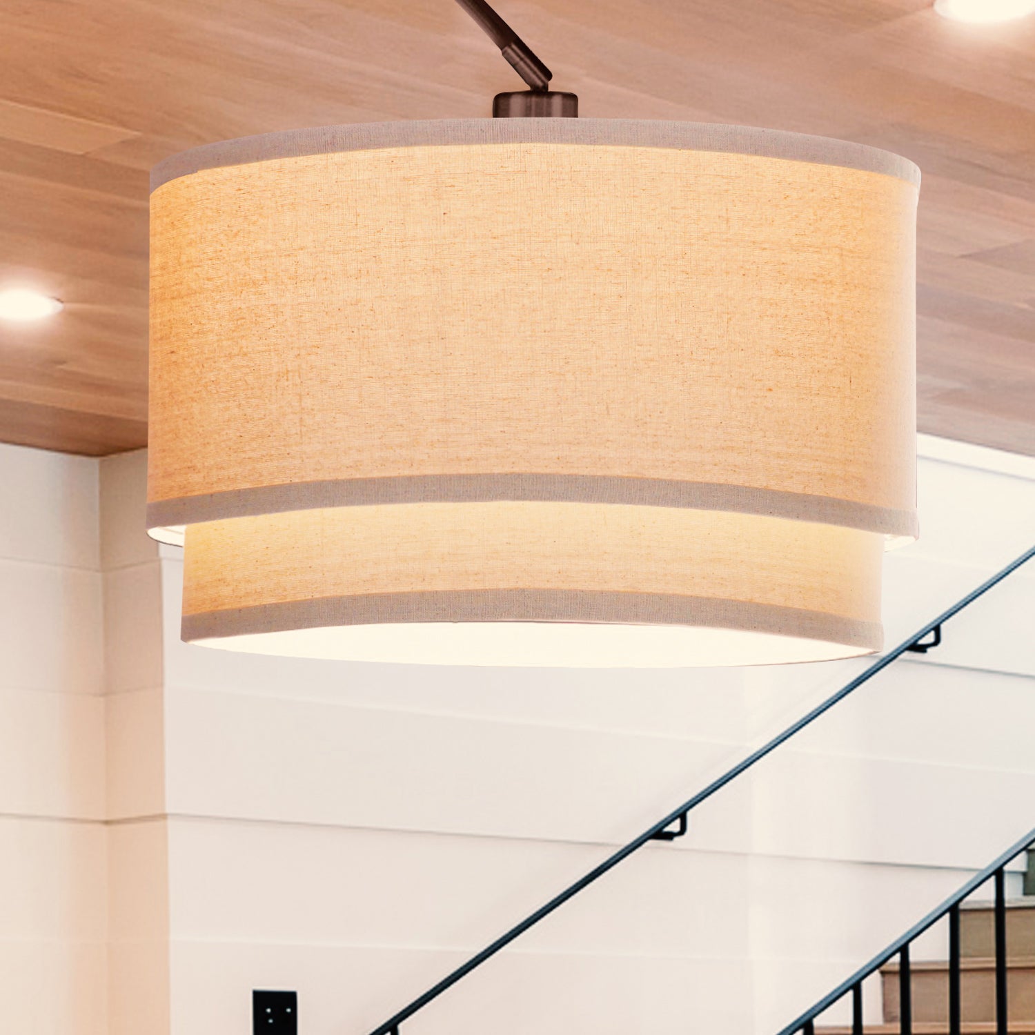 Brightech Mason Arc Floor Lamp with Shade & LED Light Bulb, Bronze (For Parts)