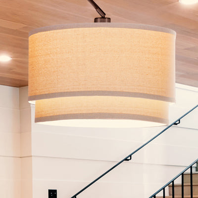 Brightech Mason Arc Floor Lamp with Shade & LED Light Bulb, Bronze (For Parts)
