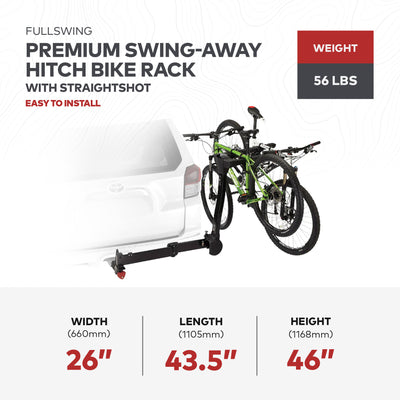 Yakima FullSwing Swing Away Hitch Bike Rack, Compatible w/StraightShot(Open Box)