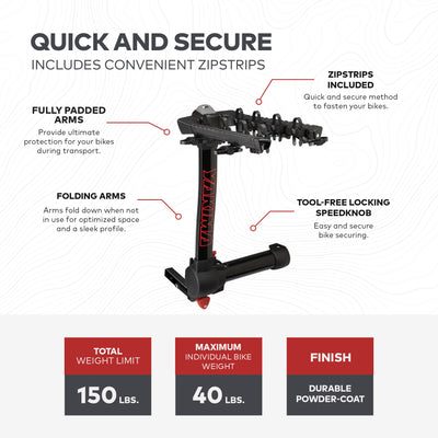 Yakima FullSwing Premium Swing-Away Bike Rack with ZipStrips, Universal Fit