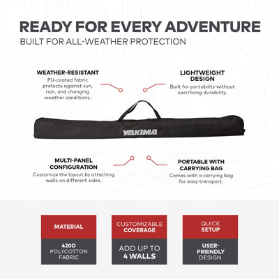 Yakima MajorShady 270 Awning Zippered Single Wall Kit w/Carrying Bag, Gray(Used) - VMInnovations