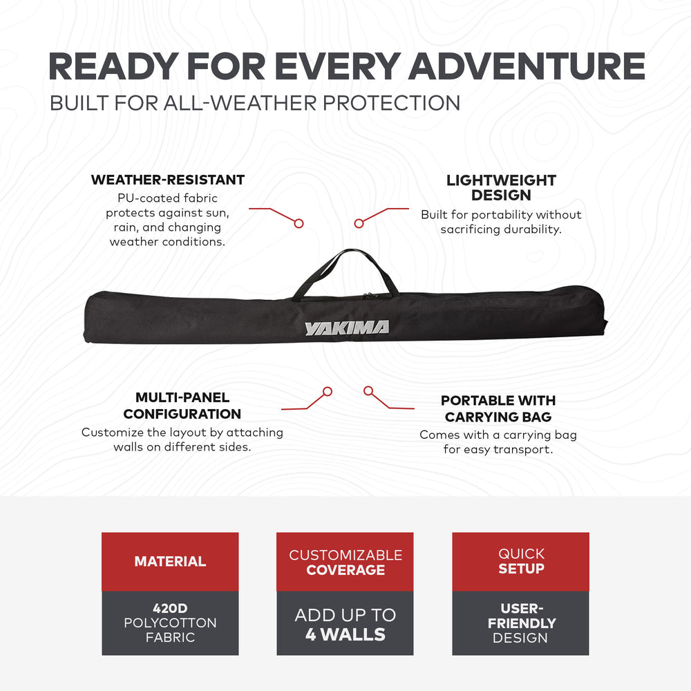 Yakima MajorShady 270 Awning Zippered Single Wall Kit w/Carrying Bag, Gray(Used) - VMInnovations