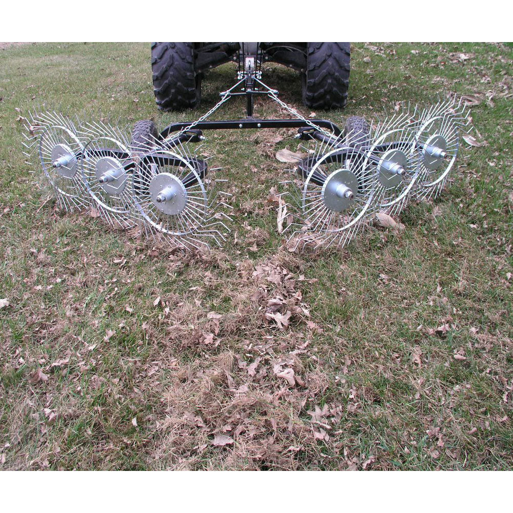 Yard Tuff 60 Inch Steel Tow Behind Acreage Rake with Pin Style Hitch (For Parts)