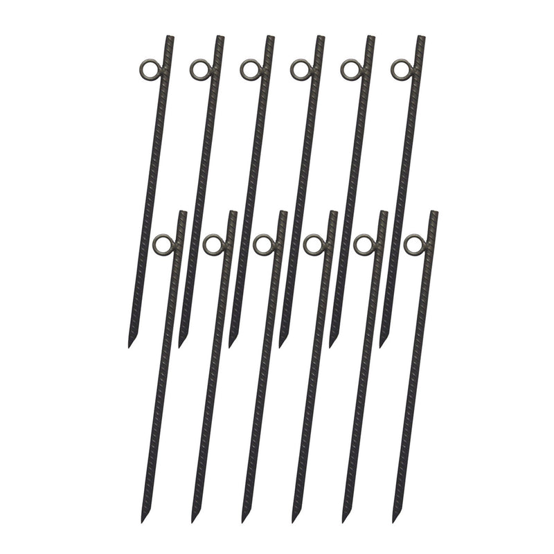 Yard Tuff Grip Rebar 18" Steel Tent Canopy Ground Stakes (12 Pack) (Open Box)