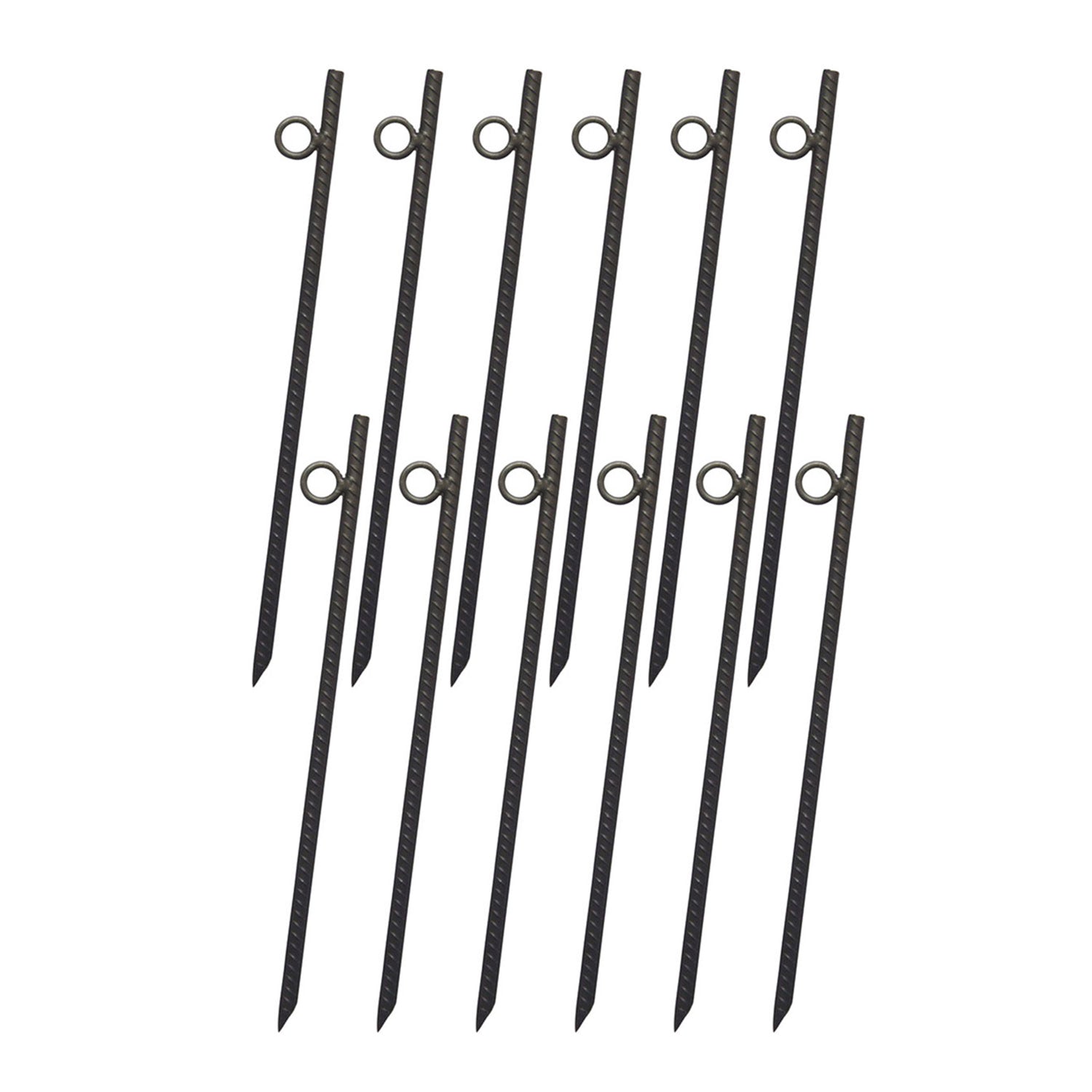 Yard Tuff Grip Rebar 18" Steel Tent Canopy Ground Stakes (12 Pack) (Open Box) - VMInnovations