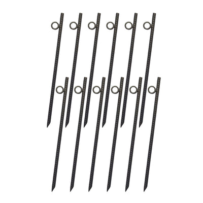 Yard Tuff Grip Rebar 18" Steel Tent Canopy Ground Stakes (12 Pack) (Open Box) - VMInnovations
