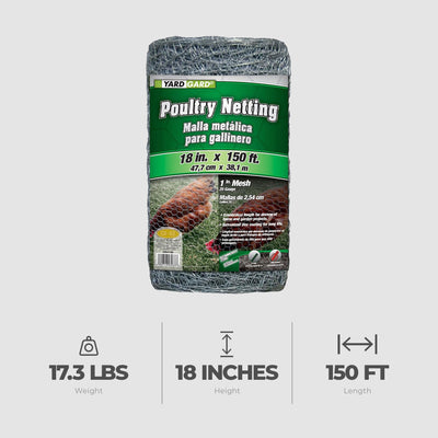 YardGard 20 Gauge Galvanized Netting for Animal Confinement & Plants (Open Box) - VMInnovations