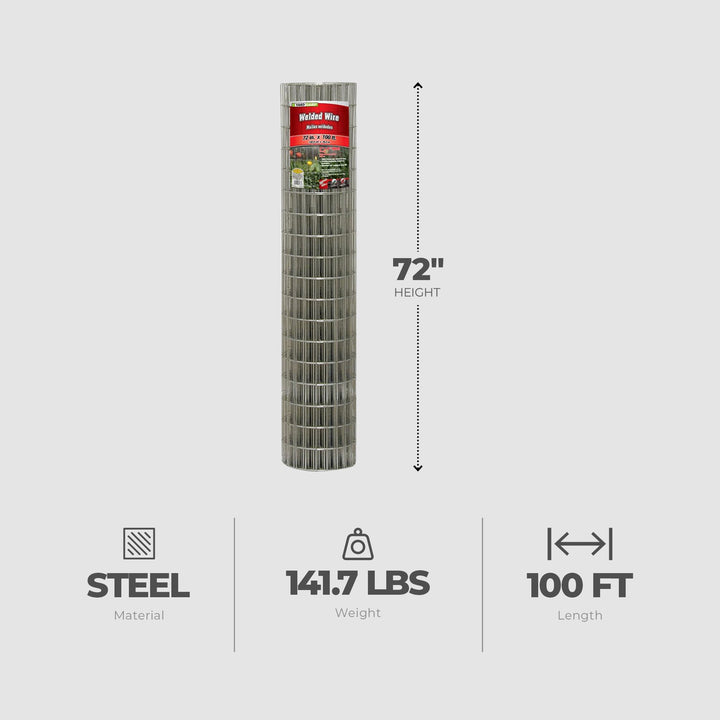 YardGard 12.5 Gauge Galvanized Welded Wire Fence for Lawn/Plant Care (Open Box)