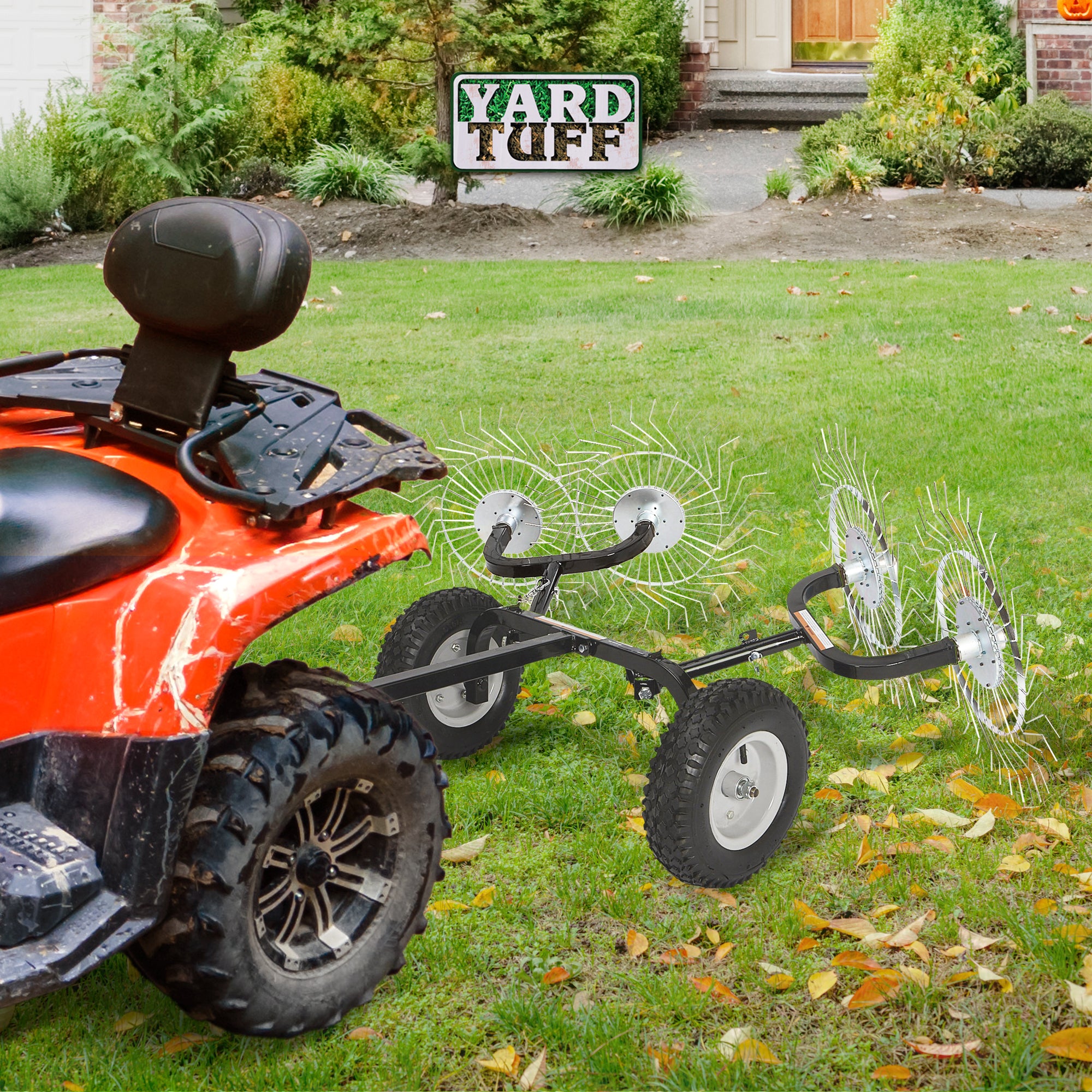 Yard Tuff 48" 4 Tine Reel Steel Durable Land Lawn Garden Acreage Rake (Used) - VMInnovations