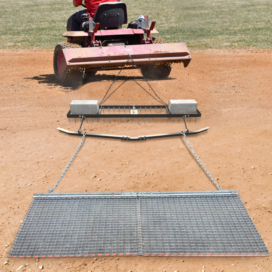 Yard Tuff 6' Spike Drag with Leveling Bar and Drag Mat for ATV/UTVs (Open Box)