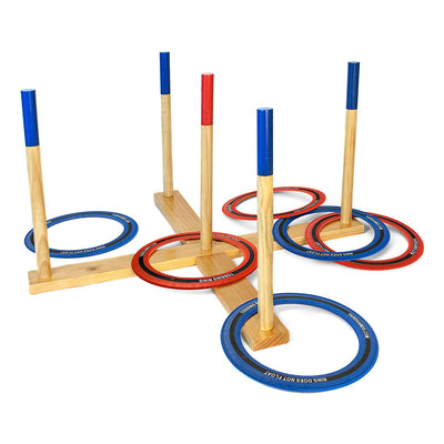 YardGames Outdoor Giant Ring Toss Lawn Game Bundle w/ Giant Yard Pong Set