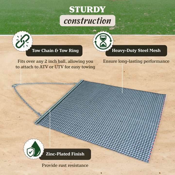 Yard Tuff YTF-68TBDM ATV/UTV 6' x 8' Zinc Plated Field Surface Mat (Open Box)