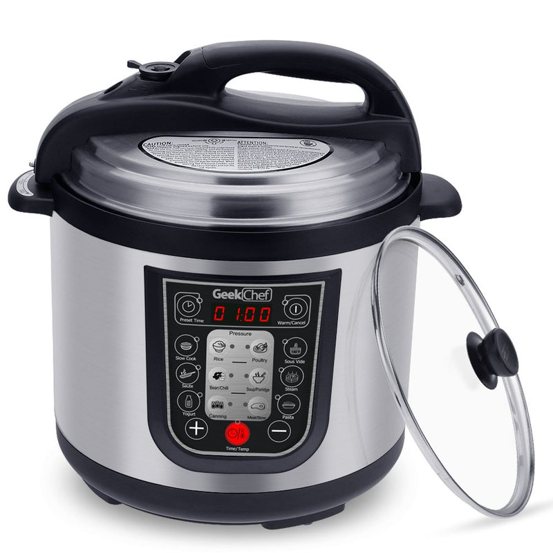Geek Chef YBW60 11 in 1 Multi Function 6 Quart Electric Slow and Pressure Cooker