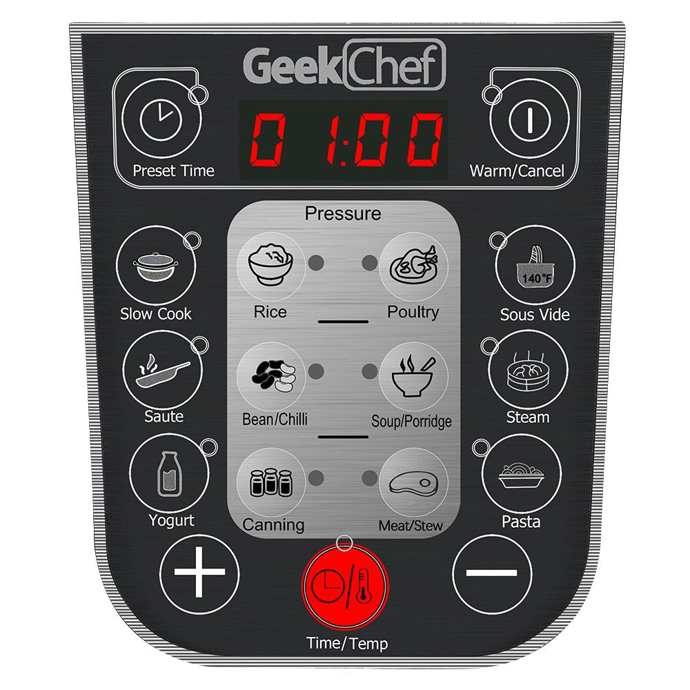 Geek Chef Multi Function 6 Quart Electric Slow and Pressure Cooker (Open Box)