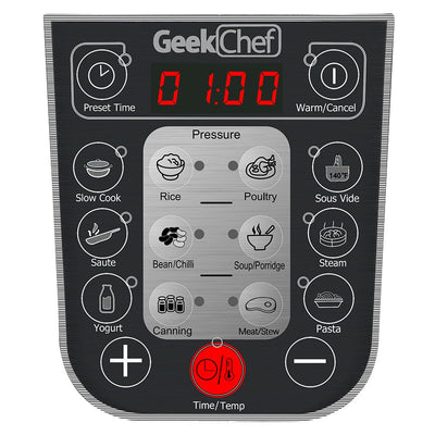 Geek Chef Multi Function 6 Quart Electric Slow and Pressure Cooker (Open Box)
