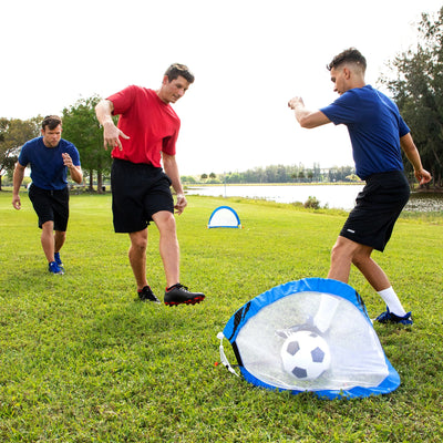 Training Equipment 2.5 Foot Pop Up Soccer Goal Game with Disc Cones (Open Box)