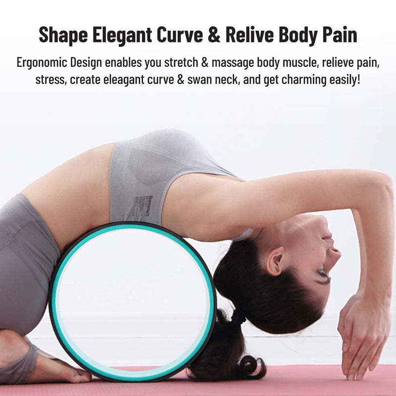 TRAKK Back Pain Relief Stretch Massage Foam Roller Yoga Wheel, 10 Inches (Used)