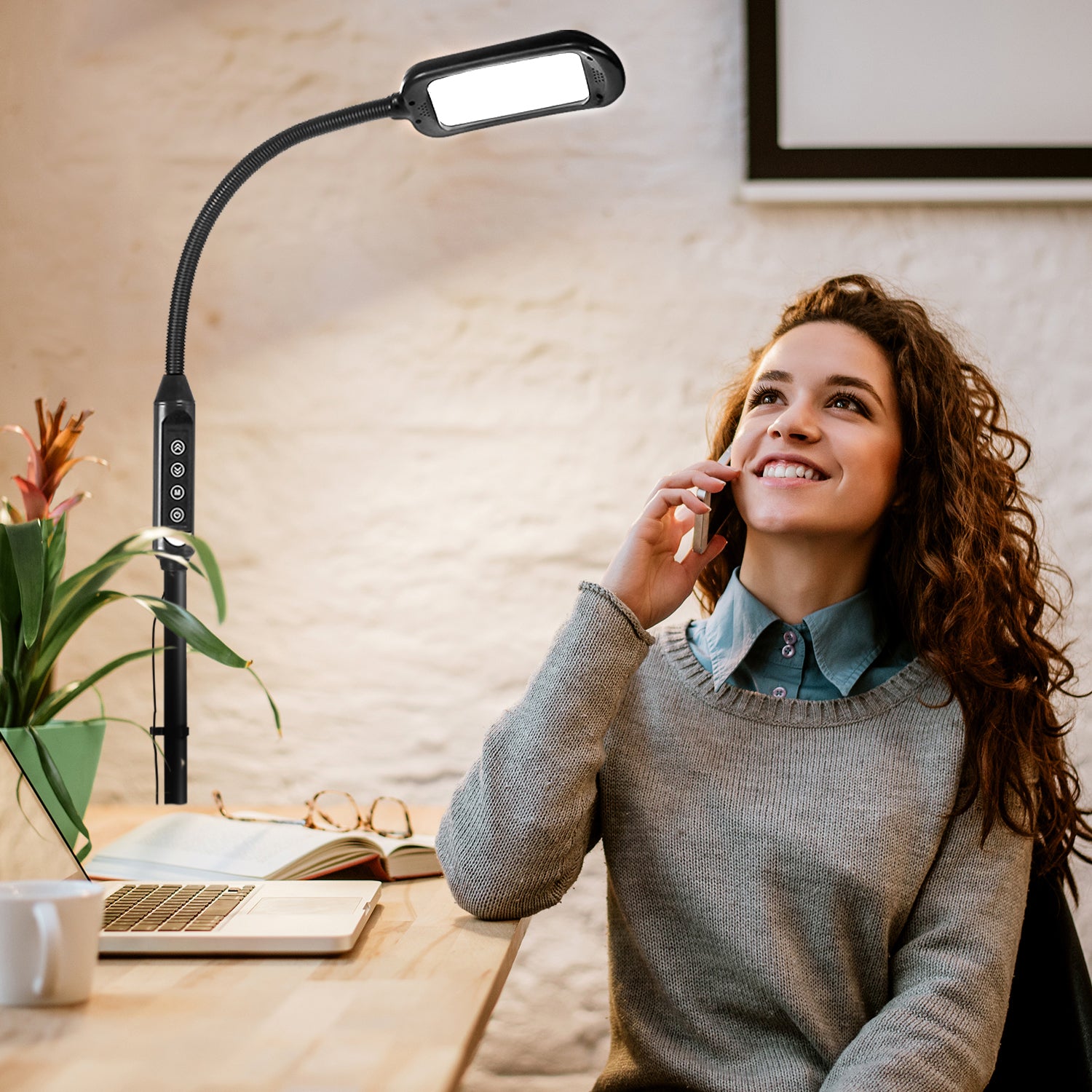 Brightech Litespan 2 in 1 LED Floor and Desk Lamp with Reading Light (Open Box) - VMInnovations