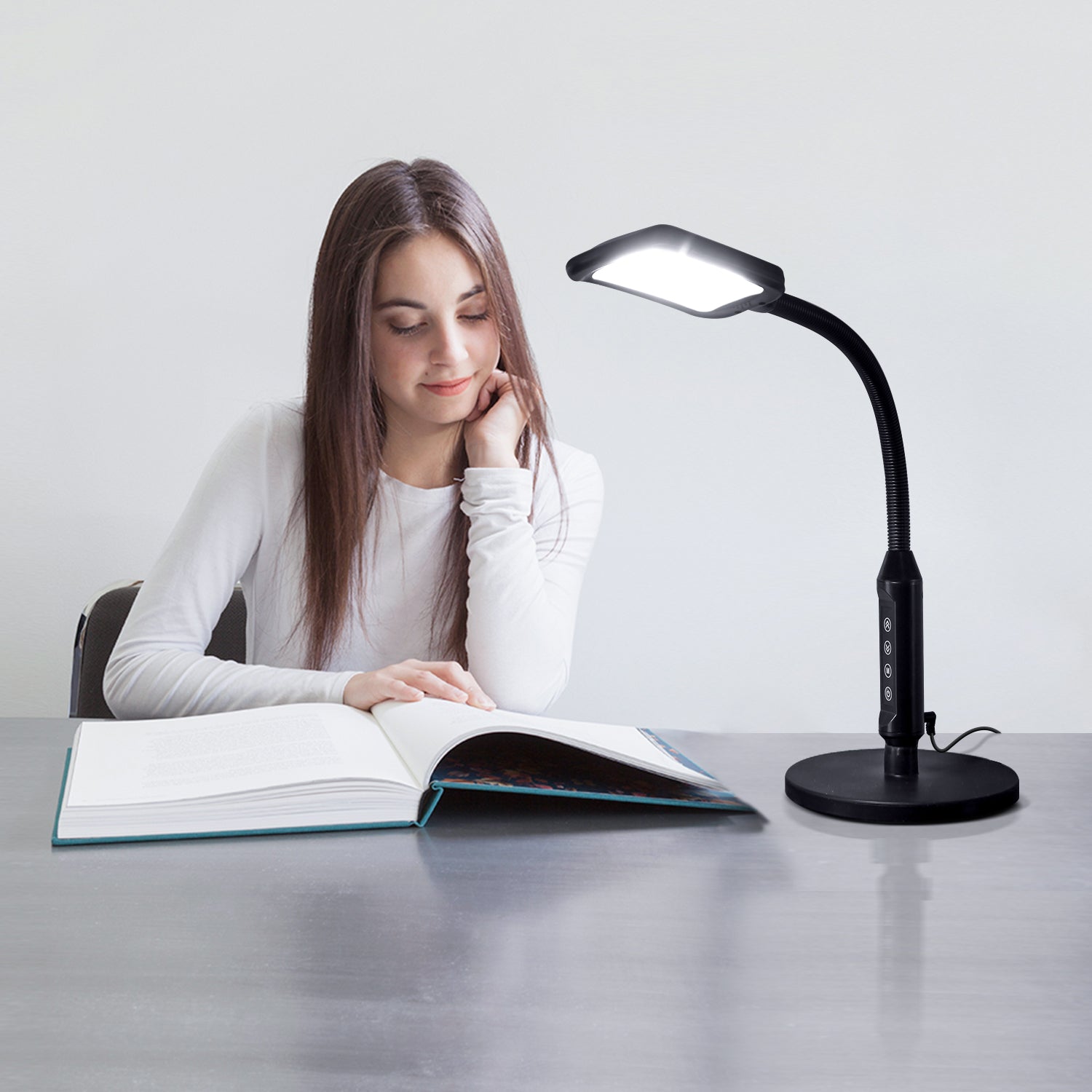 Brightech Litespan 2 in 1 LED Floor and Desk Lamp with Reading Light (Open Box) - VMInnovations