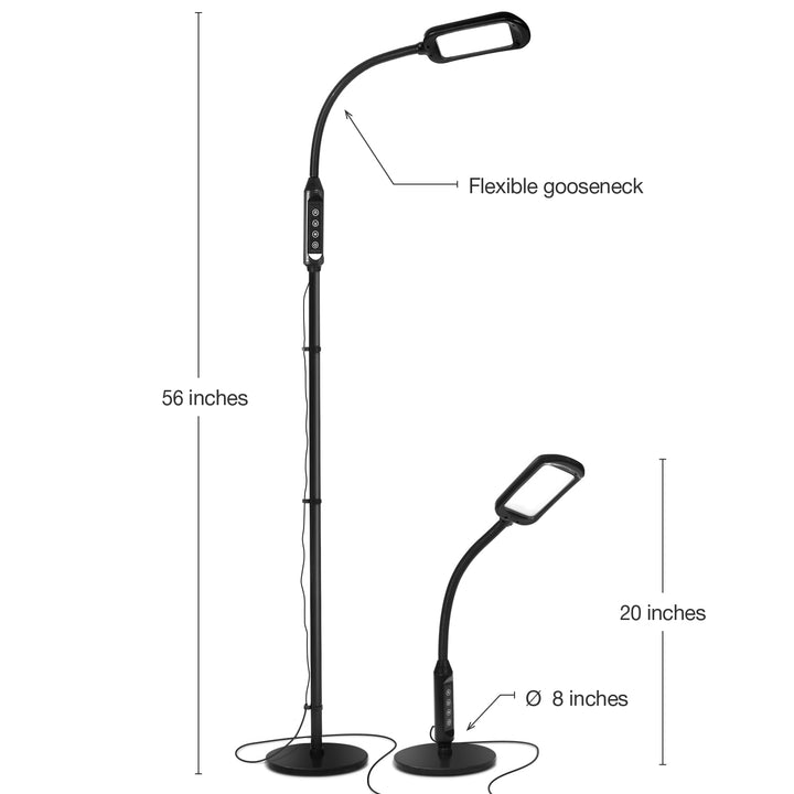 Brightech Litespan 2 in 1 LED Floor and Desk Lamp with Reading Light (Open Box)