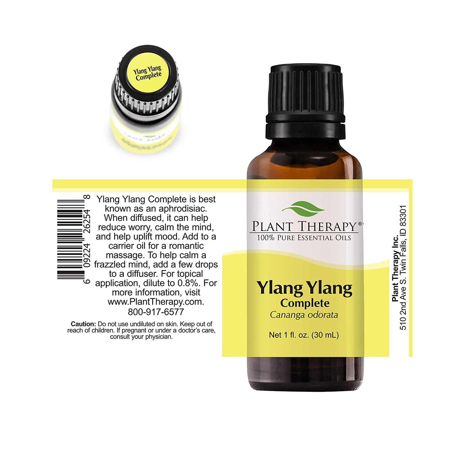 Plant Therapy Diffusible 30mL Complete Essential Oil, 1 Oz, Ylang Ylang (3 Pack) - VMInnovations