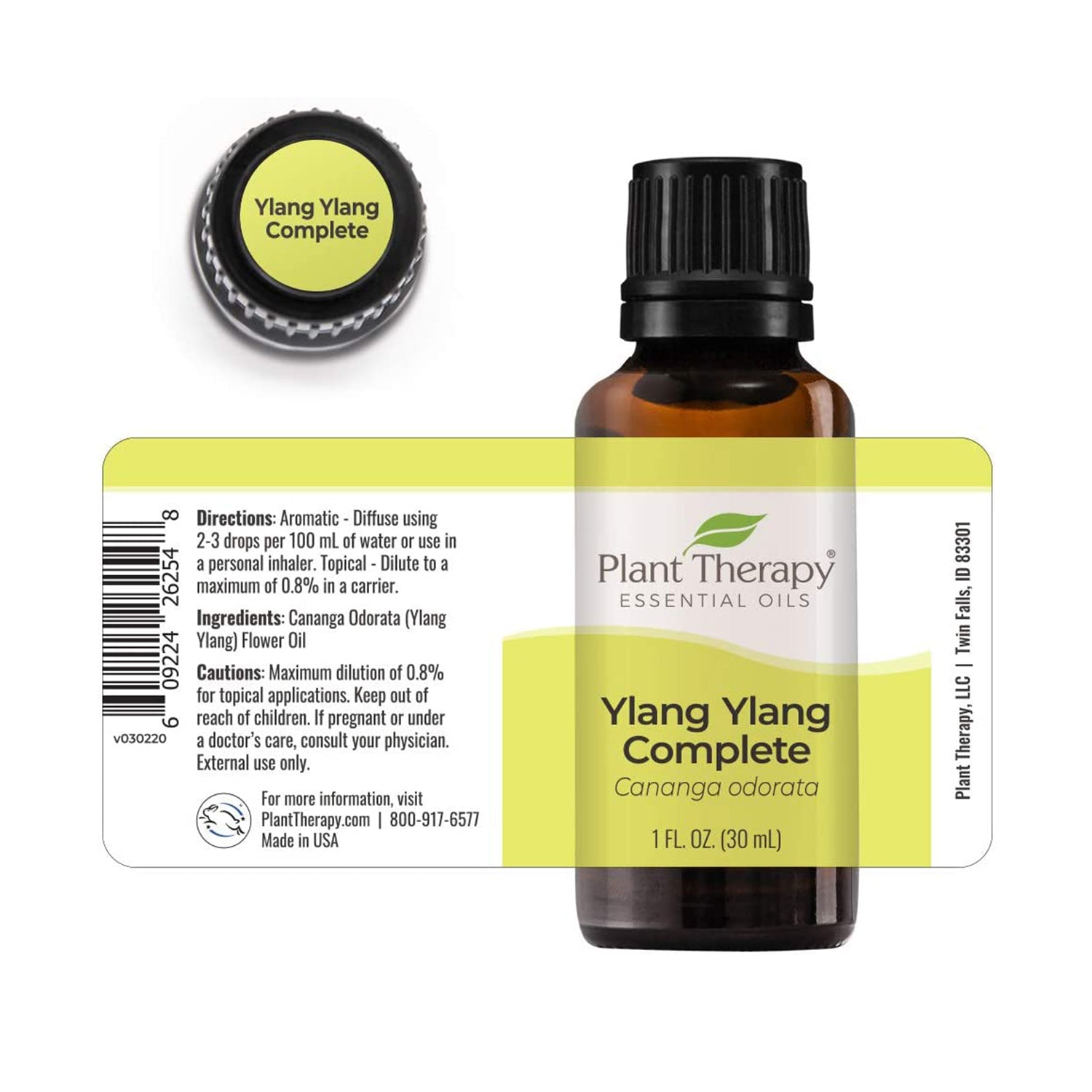 Plant Therapy Diffusible 30mL Complete Essential Oil, 1 Oz, Ylang Ylang (3 Pack) - VMInnovations