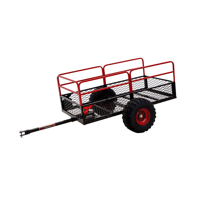 Yutrax TX162 1500 Pound Capacity Off Road Utility ATV Trailer, Black (Used)