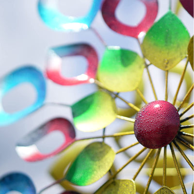 Hourpark Rainbow Series Outdoor Decor Fading Flower Wind Spinner (Open Box) - VMInnovations