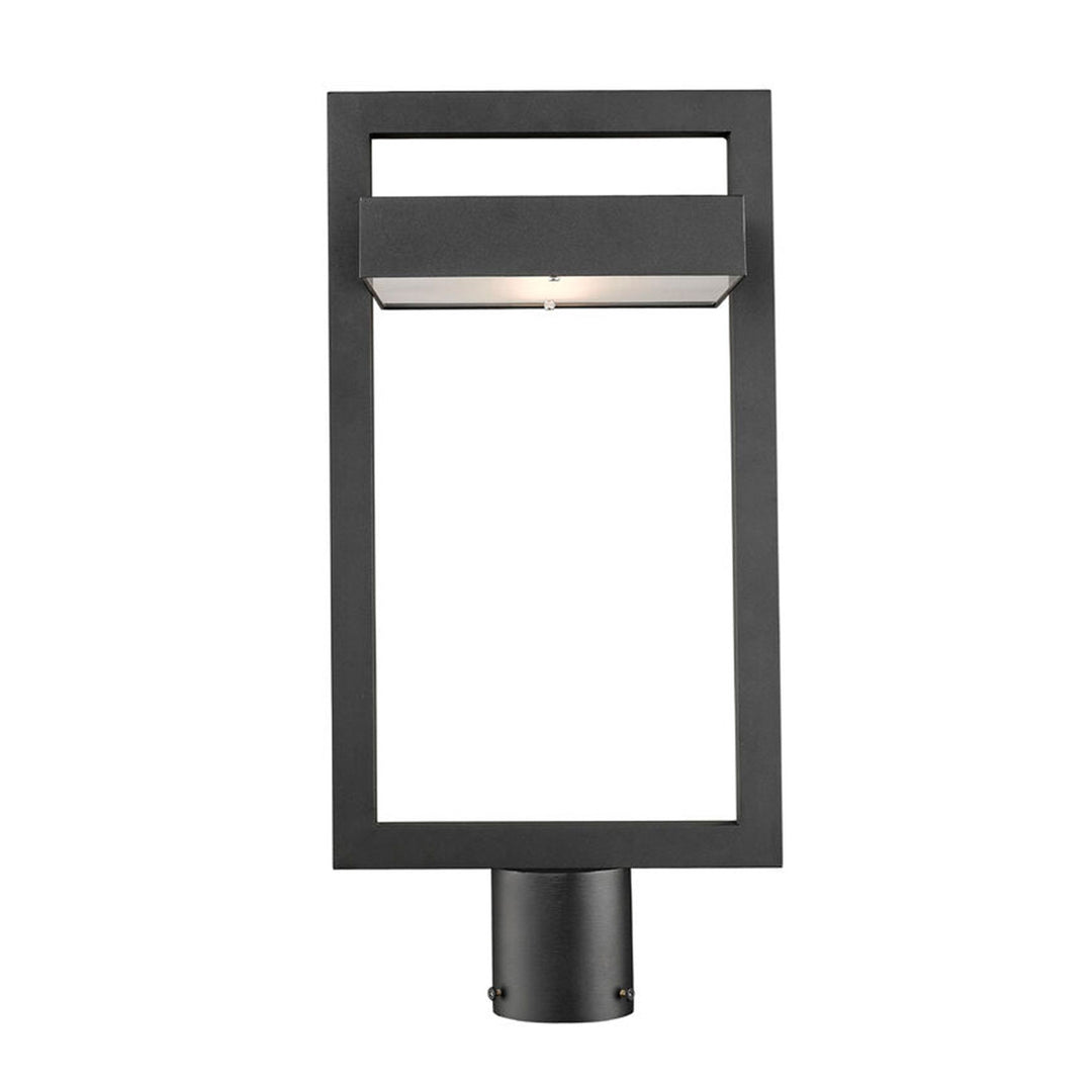 Z-Lite Luttrel 21-Inch Modern Outdoor Metal Post Light, Black (Open Box)