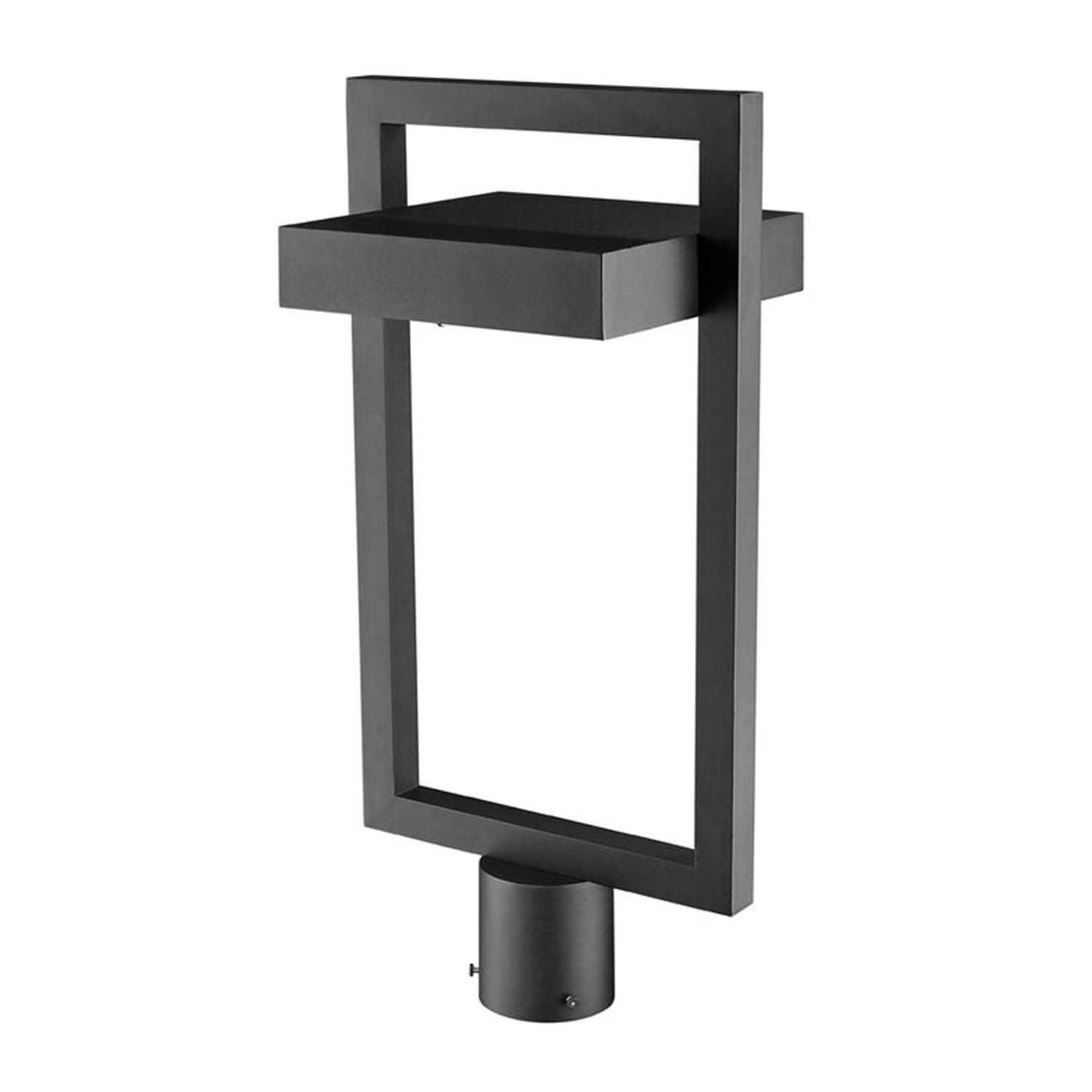 Z-Lite Luttrel 21-Inch Modern Outdoor Metal Post Light, Black (Open Box) - VMInnovations