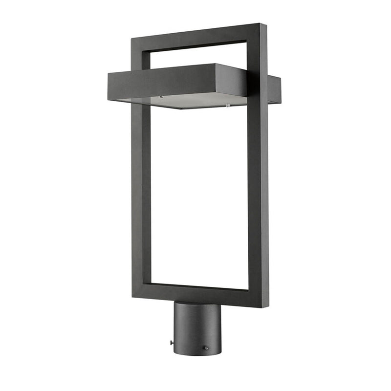 Z-Lite 566PHBR-BK-LED Luttrel 21-Inch Modern Outdoor Metal Post Light, Black