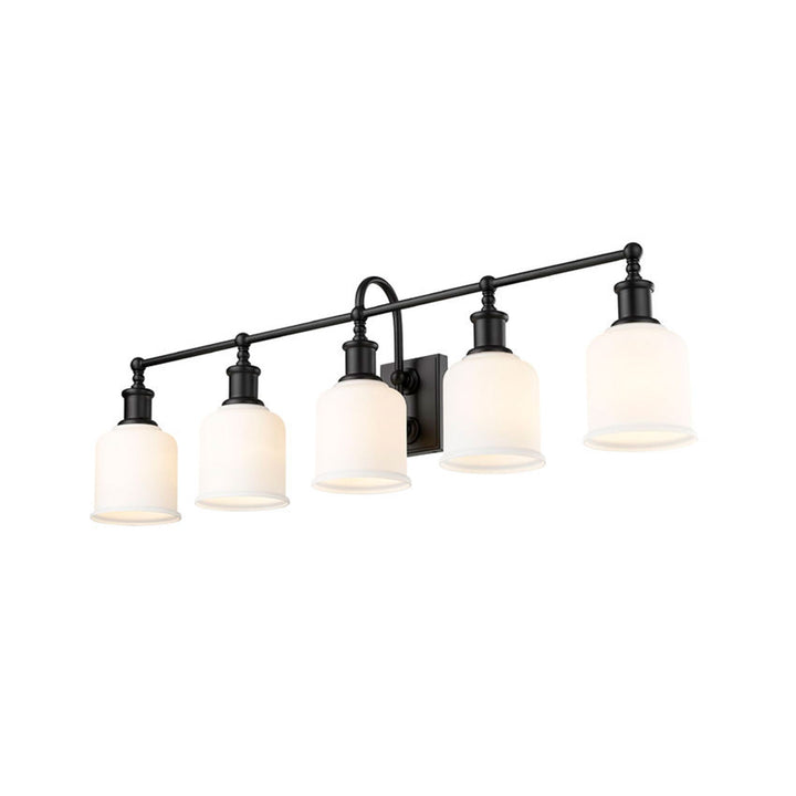 Z-Lite B Bryant 12-Inch 5 Light Vanity Wall Mount Light, Matte Black (Open Box)