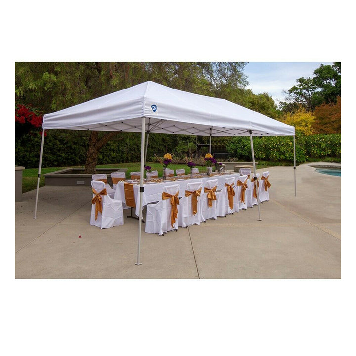 Z-Shade 20 by 10 Foot  Pop Up Event Canopy Tent Emergency Shelter, White (Used) - VMInnovations