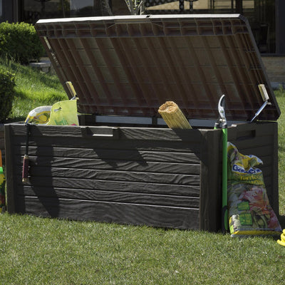 Toomax Florida Deck Storage Chest Box for Furniture, 145 Gal (Brown) (Open Box) - VMInnovations