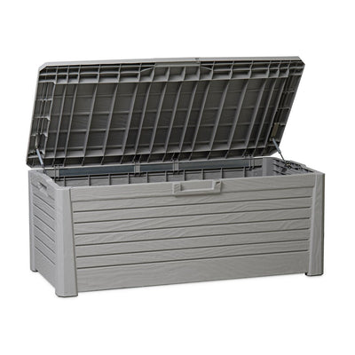Toomax Florida Deck Bin Storage Box Bench Waterproof 145 Gallon (Grey) (Used) - VMInnovations