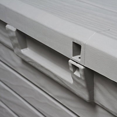 Toomax Florida Outdoor Deck Bin Storage Box Bench Waterproof 145 Gallon (Grey)