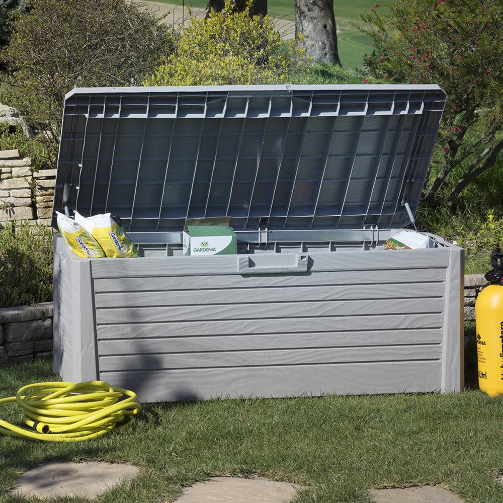 Toomax Florida Deck Bin Storage Box Bench Waterproof 145 Gallon (Grey) (Used) - VMInnovations