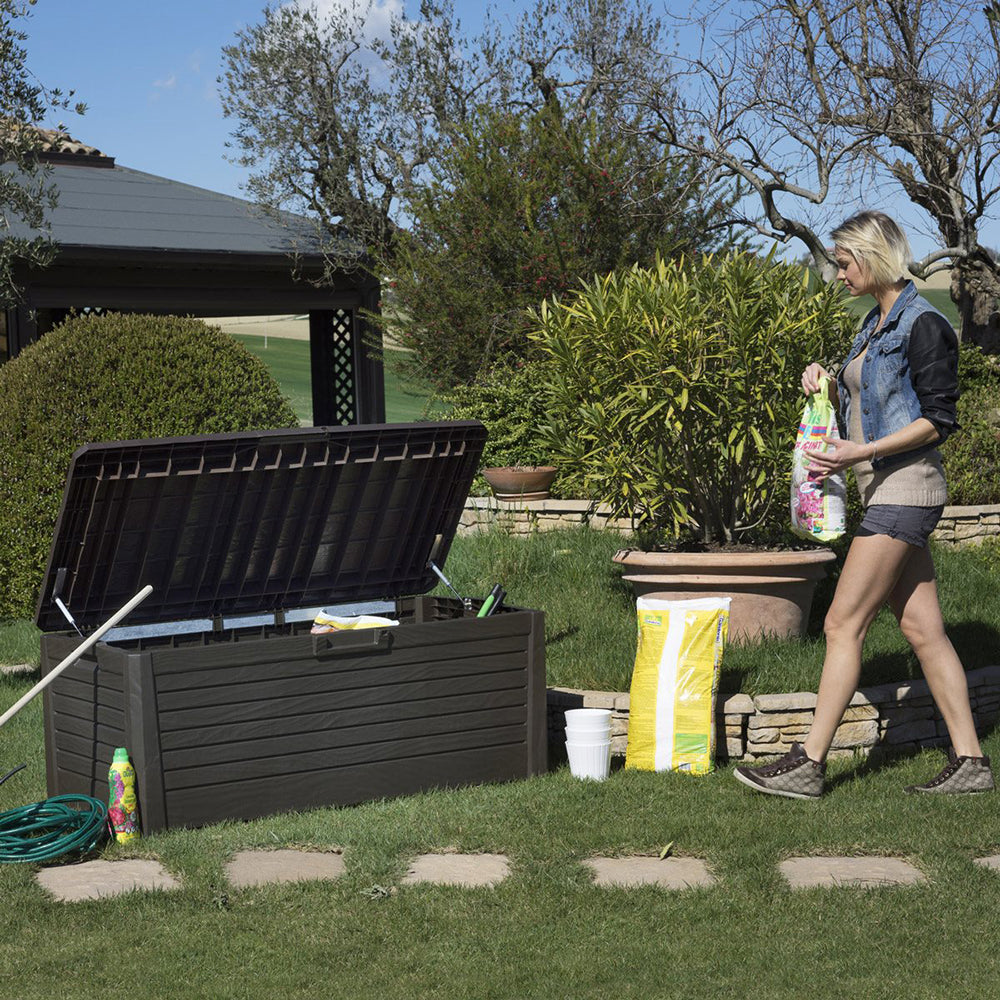 Toomax Florida Deck Storage Chest Box Furniture, 145 Gallon (Brown) (Used) - VMInnovations