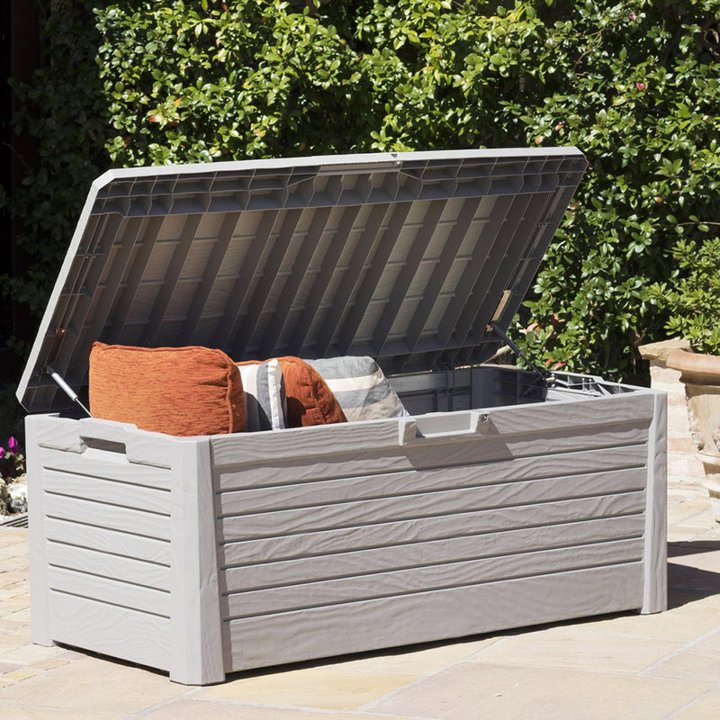 Toomax Florida Deck Bin Storage Box Bench Waterproof 145 Gallon (Grey) (Used)