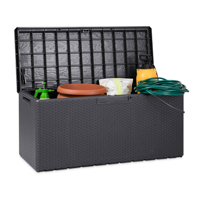 Toomax Z175E097 Portofino Durable 90 Gal Novel Resin Outdoor Deck Box, (2 Pack) - VMInnovations