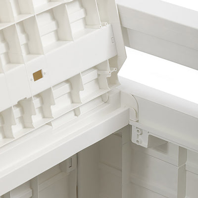 Toomax Foreverspring Deck Patio Garden Storage Box Chest Bench, 70 Gallon White - VMInnovations